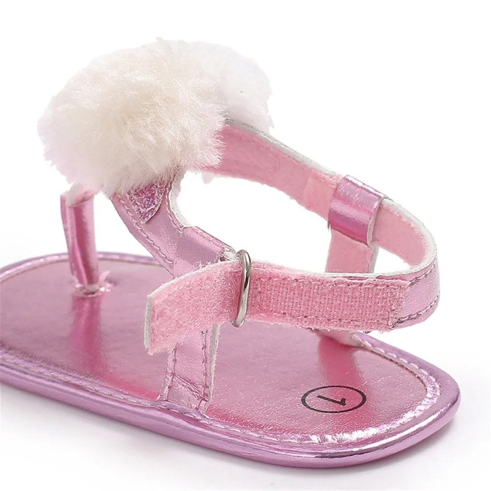 Милые младенцы flip-шлепанцы сандалии принцесса Лето новорожденный Prewalker девочка детская обувь без шнуровки обувь на плоской подошве