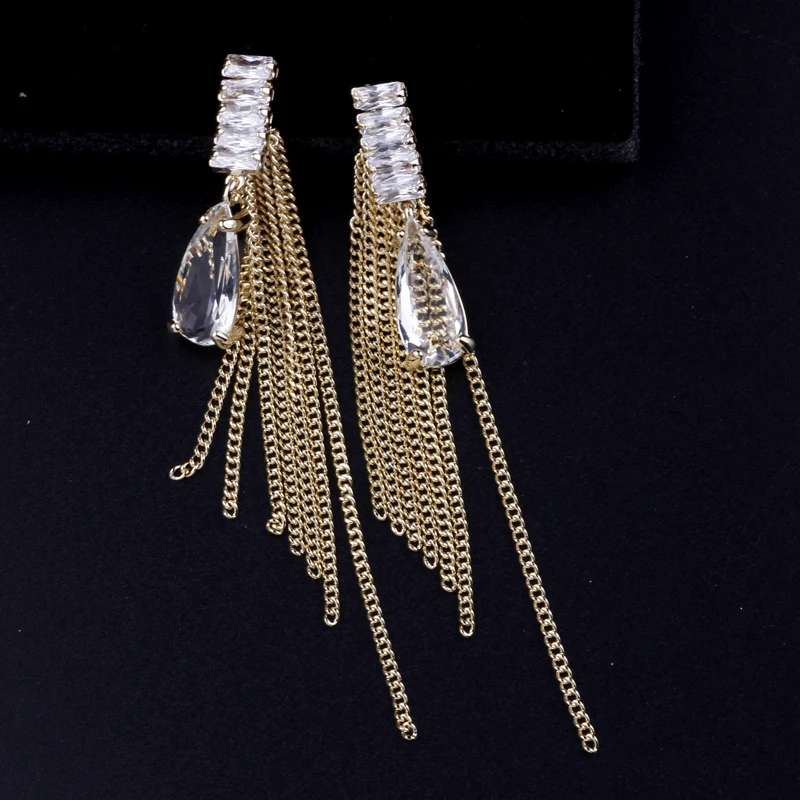 

CocoANGEL Natural Color Zircon Stone Crystal Copper & Electroplating Sterling Drop Earring For Women Fashion Jewelery