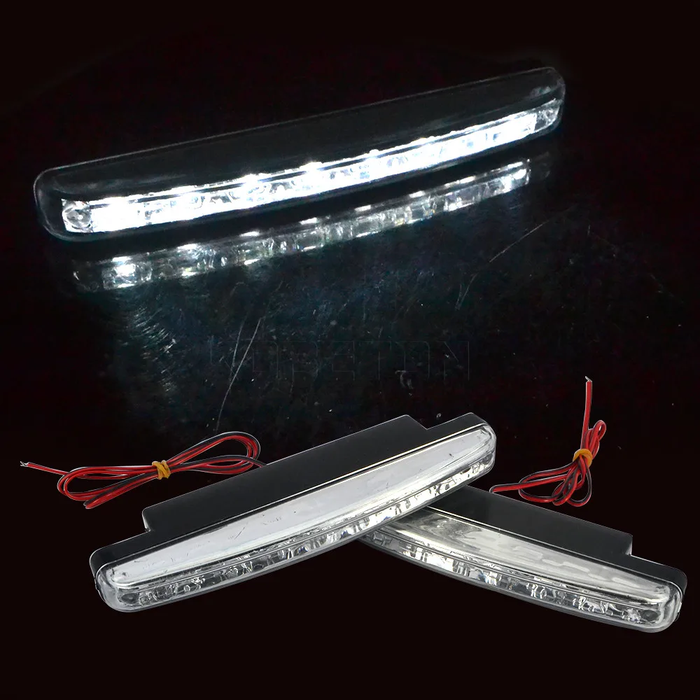 Комплект из 2 предметов DRL светильник дневного 12V 8W 8LED Стайлинг автомобиля
