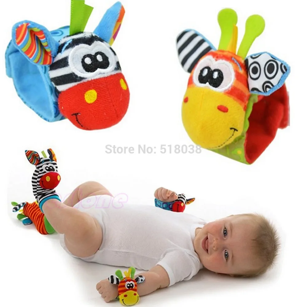 

New 1Pc Infant Kids New Baby Hand Bells Wrist Strap Watch Toys Finders Soft Brinquedos infantis para bebes