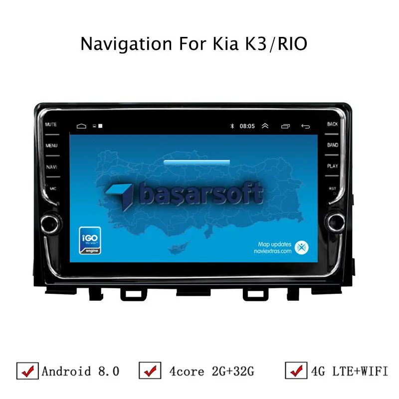 9 &quotAndroid 6 0/8 1 Автомобильная dvd-навигационная система для Kia K3 Rio 2017 Автомагнитола