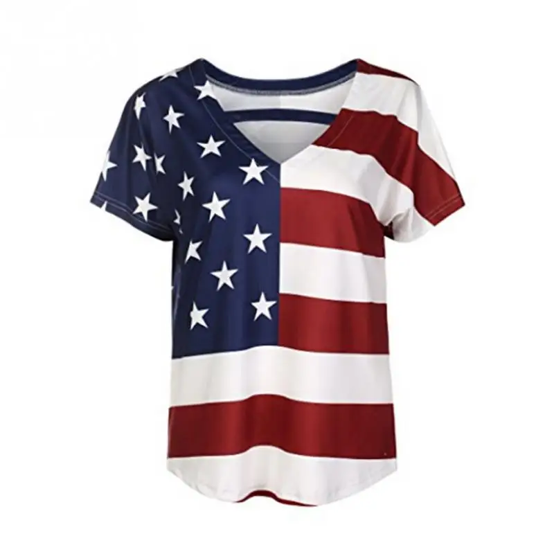 stars and stripes t shirt women's