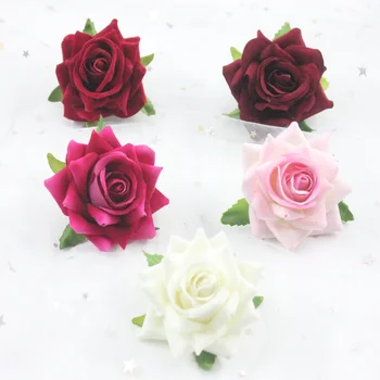 

1 piece beautiful flannel rose birthday party family party decoration flower wedding bride dress up flower