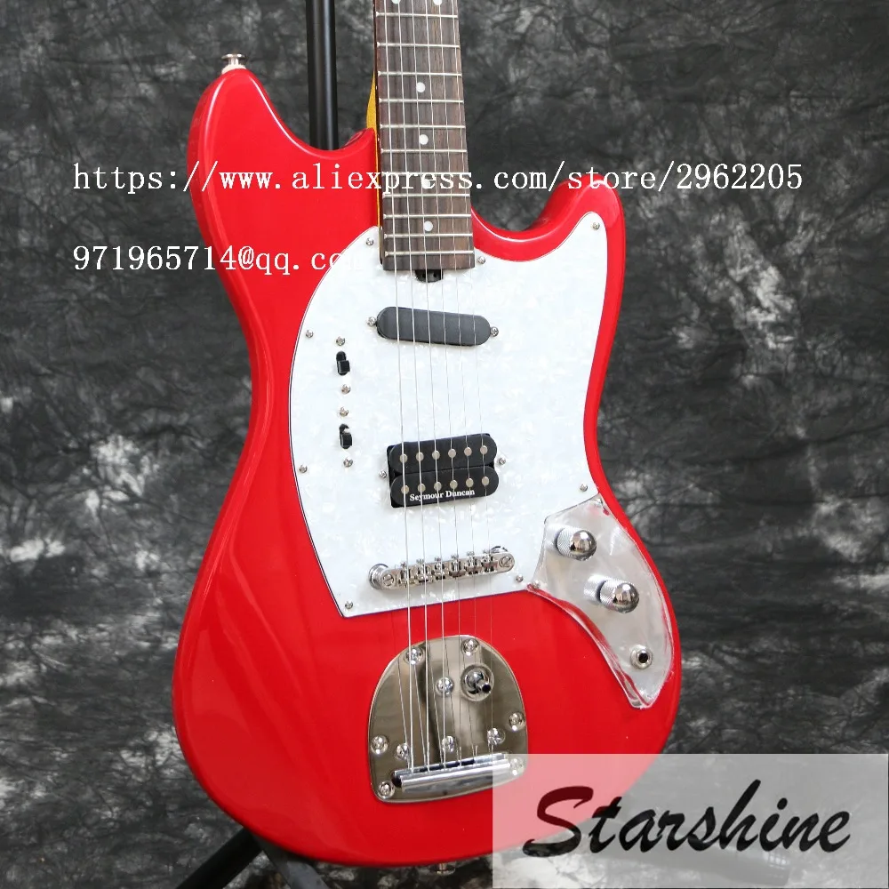 

Free shopping Instock Starshine Mustang electric guitar SR-LST-026 vintage tuner pink color bigheadstock popular guitar electric