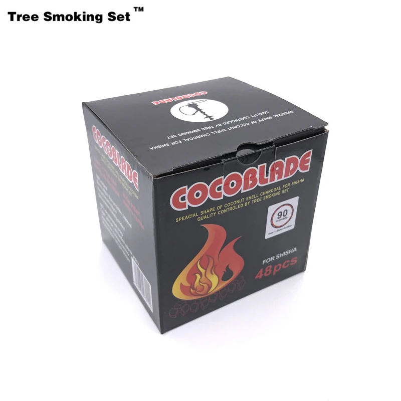 

Cocoblade Coconut Shell Charcoal for Shisha Hookah ChichaSheesha 48pcs/box for Charcoal Holder Kaloud Coal Bowl Charcoal Heater