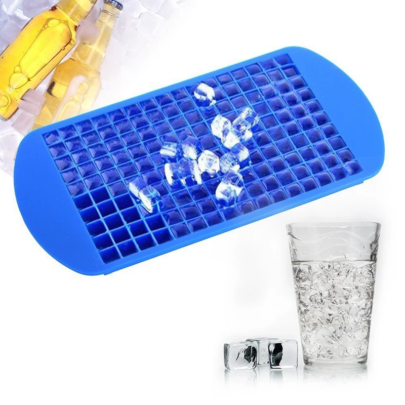 

1Pc Ice Cube Maker 160 Grid Food Grade Silicone Ice Tray Fruit DIY Creative Small Ice Cube Mold Square Shape Kitchen Accessories