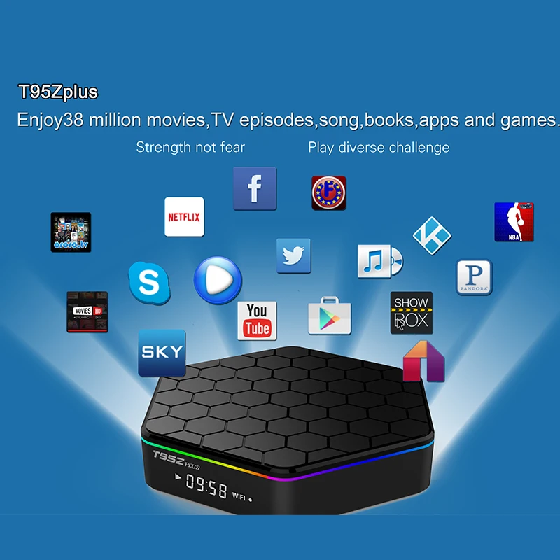 Smart tv box t95z plus s912 ip tv box android 7,1 пожизненная 2900 4k XXX fire tv iptv Франция abonnement iptv Приемник коробка tv