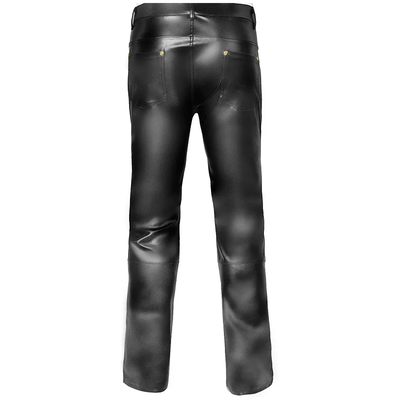 Сексуальные мужские штаны из искусственной кожи для ночного клуба, эротические облегающие штаны из ПВХ латекса, мужские блестящие мотоциклетные гей-фетиш, длинные штаны для танцев на шесте