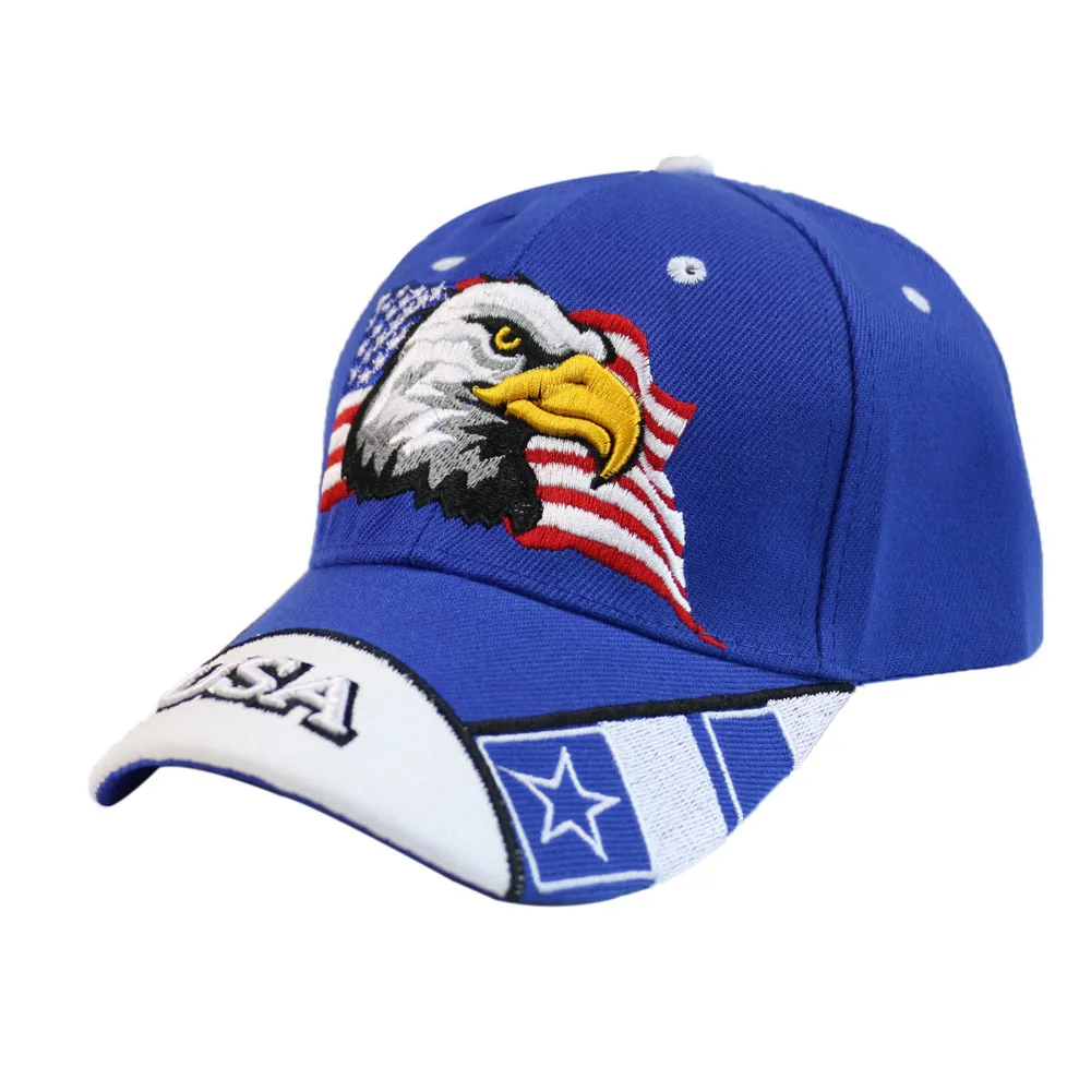 

HUOBAO Vintage Embroidery Baseball Cap Women Men Eagle USA Flag Caps Snapback Casquette Hats Casual Gorras