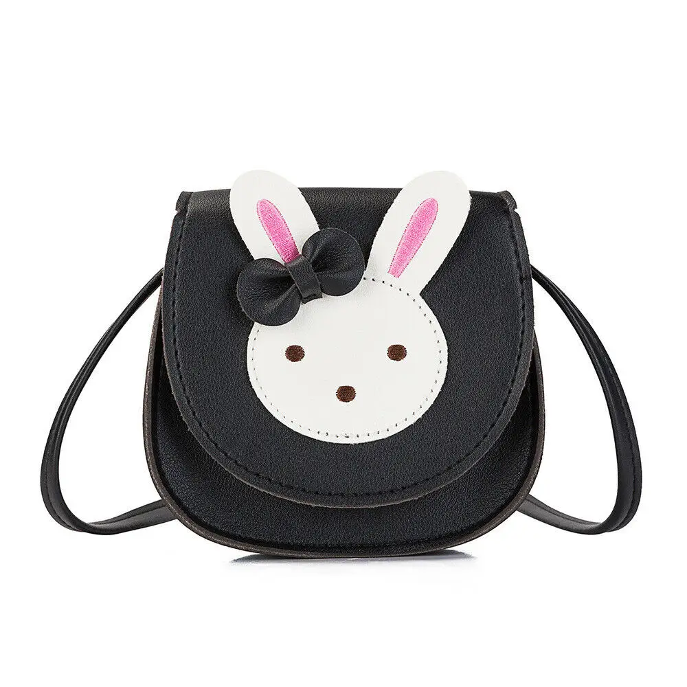 Новая детская мини-сумка-мессенджер с мультяшным кроликом для маленьких девочек из искусственной кожи, сумочка для монет, сумки через плечо, аксессуары - Цвет: A