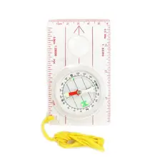 Акриловая лупа Серебристый компас шнурок точность измерительные весы Открытый Кемпинг Пешие прогулки альпинистские Приключения выживания тоже