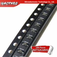 100 шт. SOD-123 зенеровский диод BZT52C8V2 BZT52C7V5 BZT52C6V8 BZT52C6V2 BZT52C20V BZT52C5V1 BZT52C4V3 BZT52C3V9 BZT52C3V6 BZT52C24V