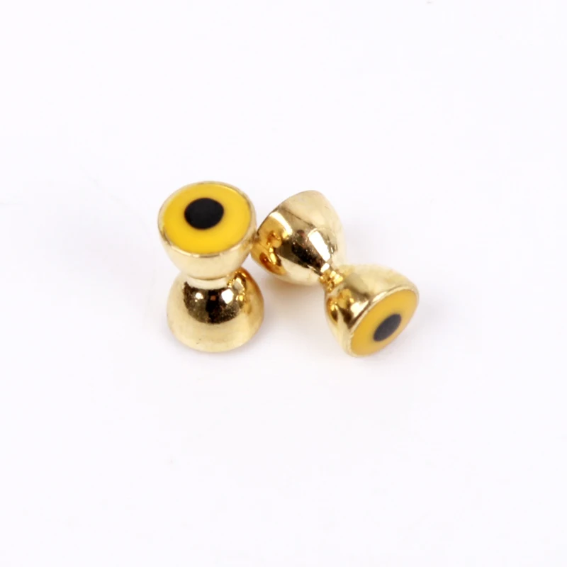 Fly Tying Material 4*6mm Golden Brass Dumbbell with Eyes Tungsten Fly