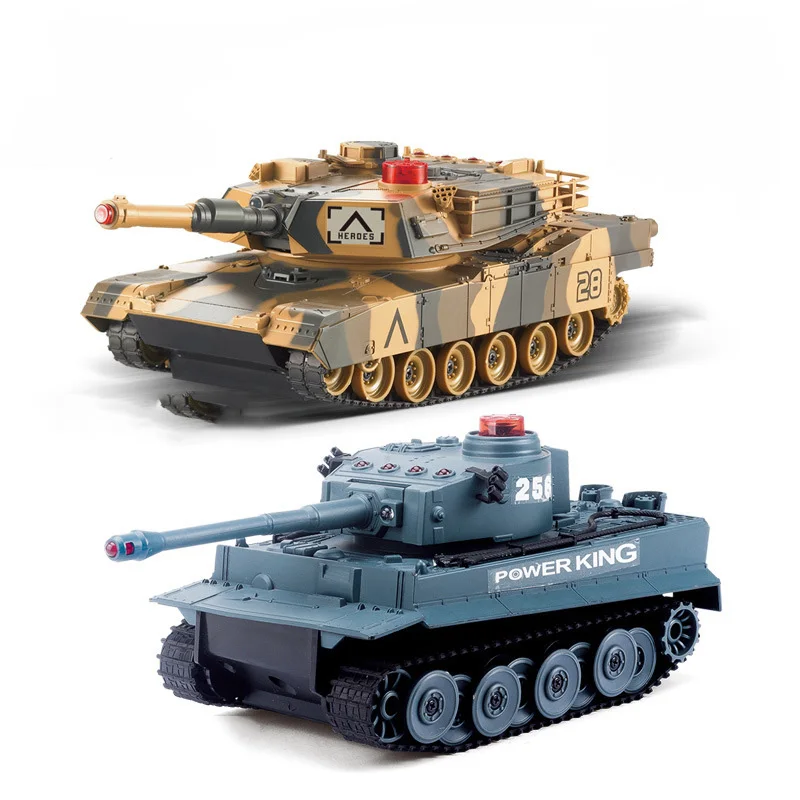

RC Tank Model Toys Remote Control War Tank with Light for Boys Children Gift