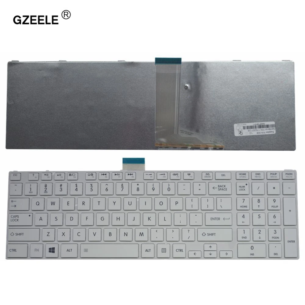 GZEELE Новая Клавиатура США для toshiba SATELLITE L850D P850 L855 L855D L870 L870D C850 C855 C855D США Белый Клавиатура ноутбука NSK-TVBSU