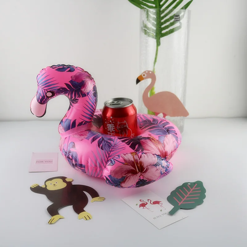 

10 pieces /set new design Drink Cup Holders Mini creative Pattern flamingo Wedding Birthday Party Supply Swimming Pool Toys