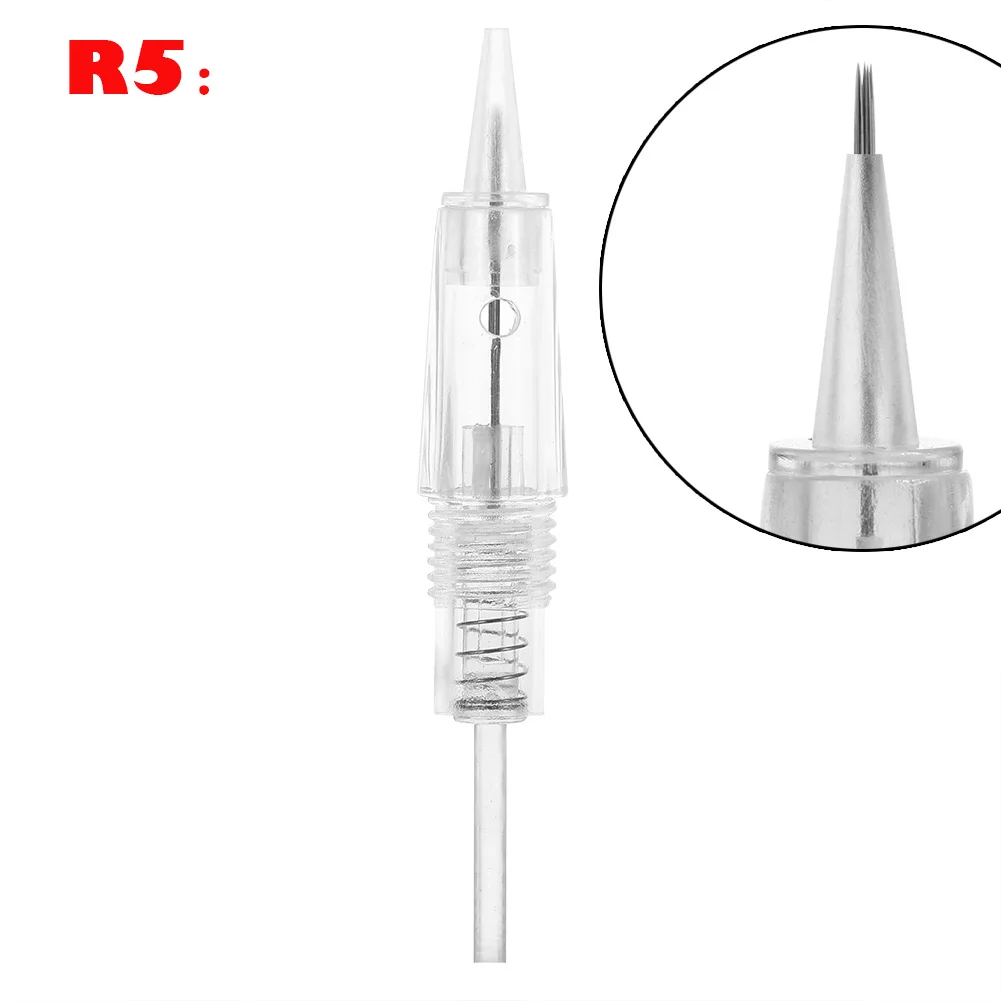 10 шт. R1/R1 тупой/R2/R3/R5/R7 одноразовый винтовой картридж игл для татуажа ручка