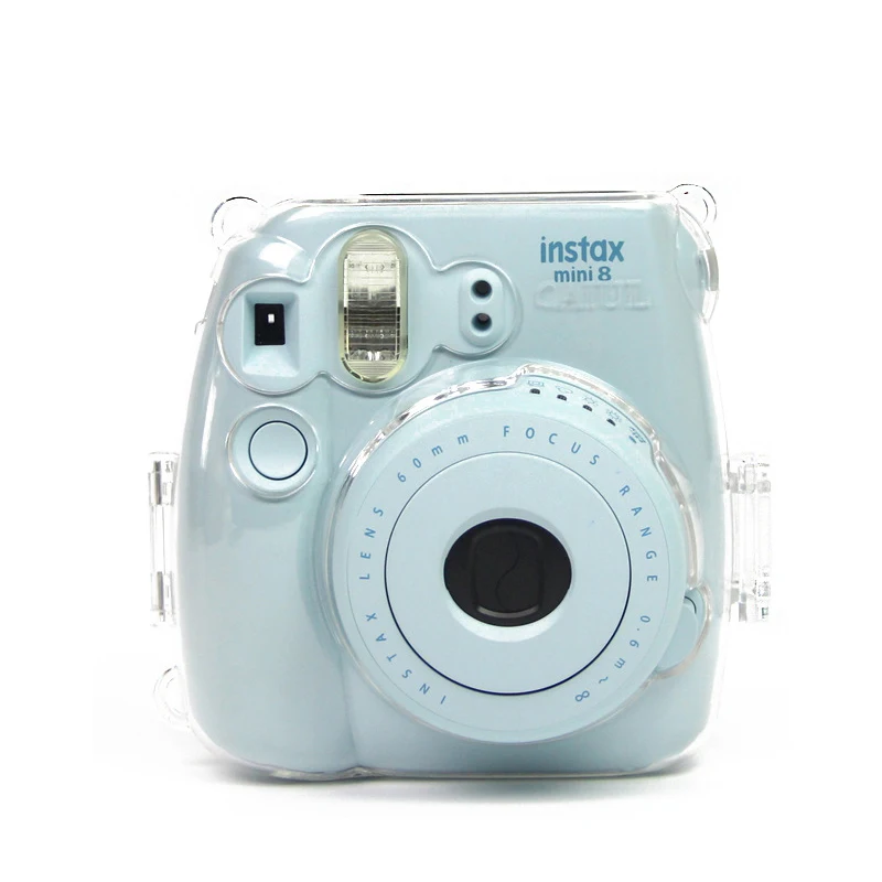 New Transparent Plastic Fuji Fujifilm Instax Mini 8 Camera Case Cover Protect Camera Bag + Camera Strap Free Shipping camera : image New Transparent Plastic Fuji Fujifilm Instax Mini 8 Camera Case Cover Protect Camera Bag + Camera Strap Free Shipping camera