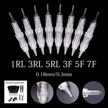 

20PCS 1RL/3RL/5RL/3F/5F/7F Tattoo Needle Disposable Sterilized Permanent Makeup Cartridge Needles For Tattoo Machine Kit Eyebrow