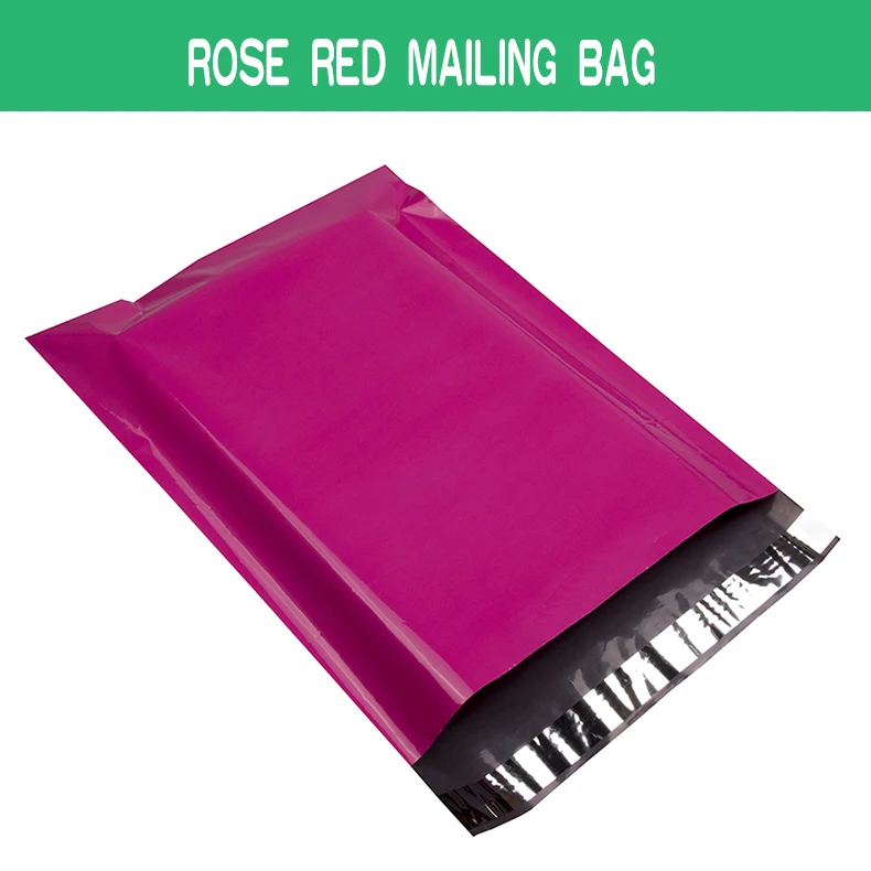 1 Mail Packaging Poly Mailer Package Shipping Plastic Mailing Bag By Envelope Courier Wholesale Bulk Self-Adhesive Supplies,Packaging purple,Bale,Coextruded film,Pe,rose Red (1)