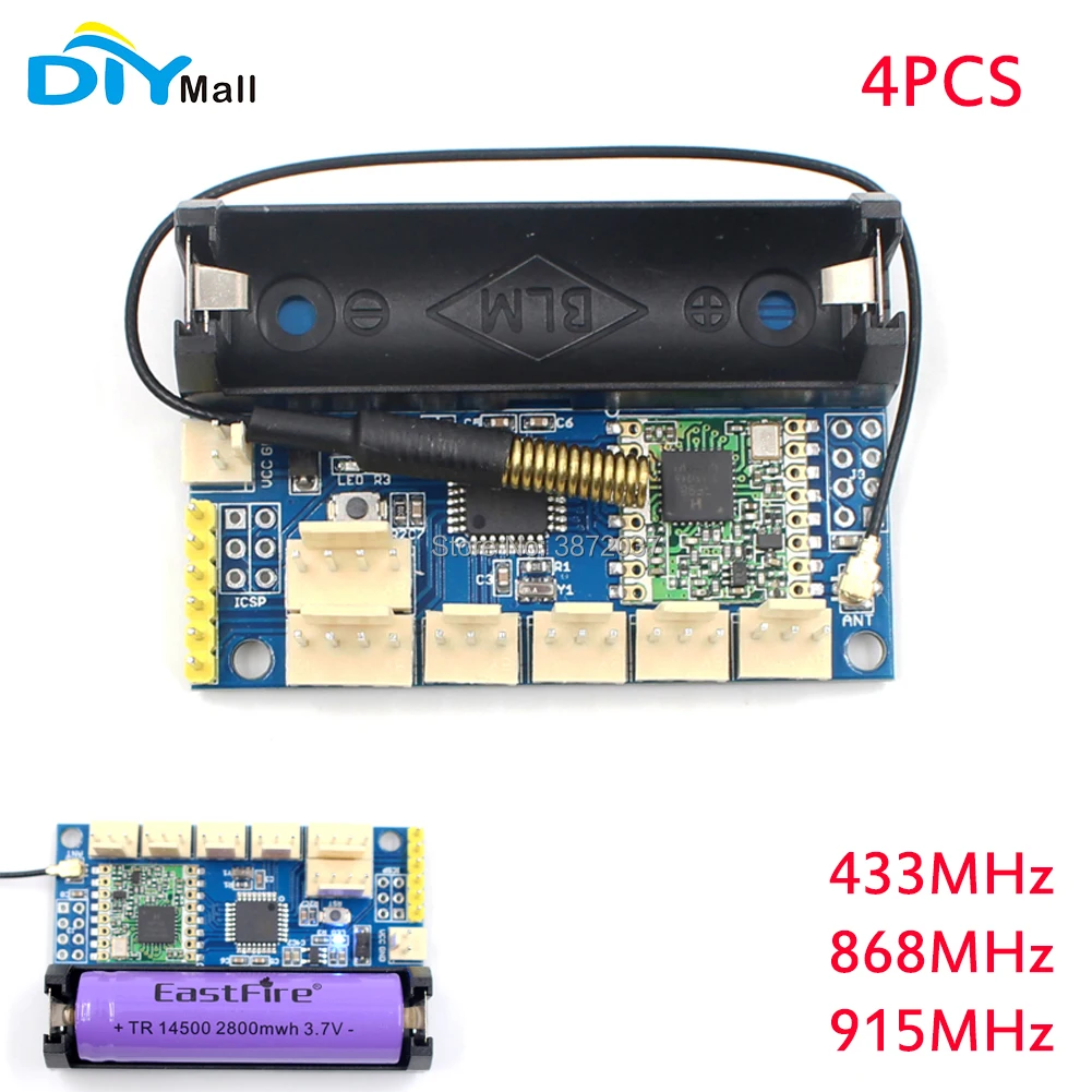 4 шт. DIYmall 433/868/915 МГц Lora радио узел V1.0 SX1278 Rola модуль ATmega328P RFM98 беспроводной DIY Набор