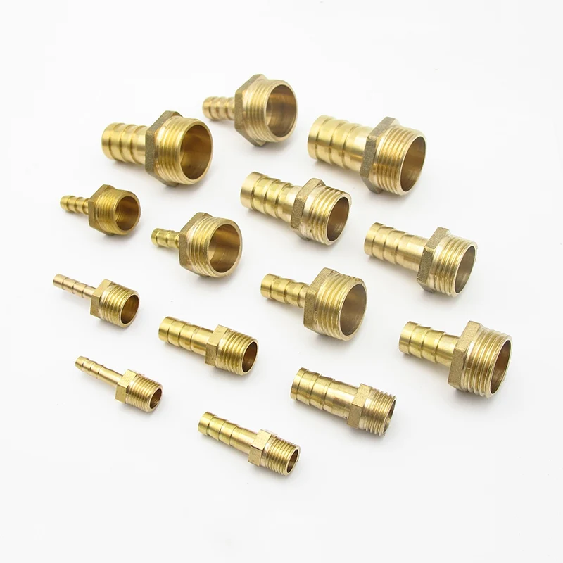 

1/8" 3/16" 5/16" 3/8" Hose Barb x 1/8" 1/4" 3/8" NPT Male Thread Brass Pipe Fitting Adapter Coupler Connector For Fuel Gas Water