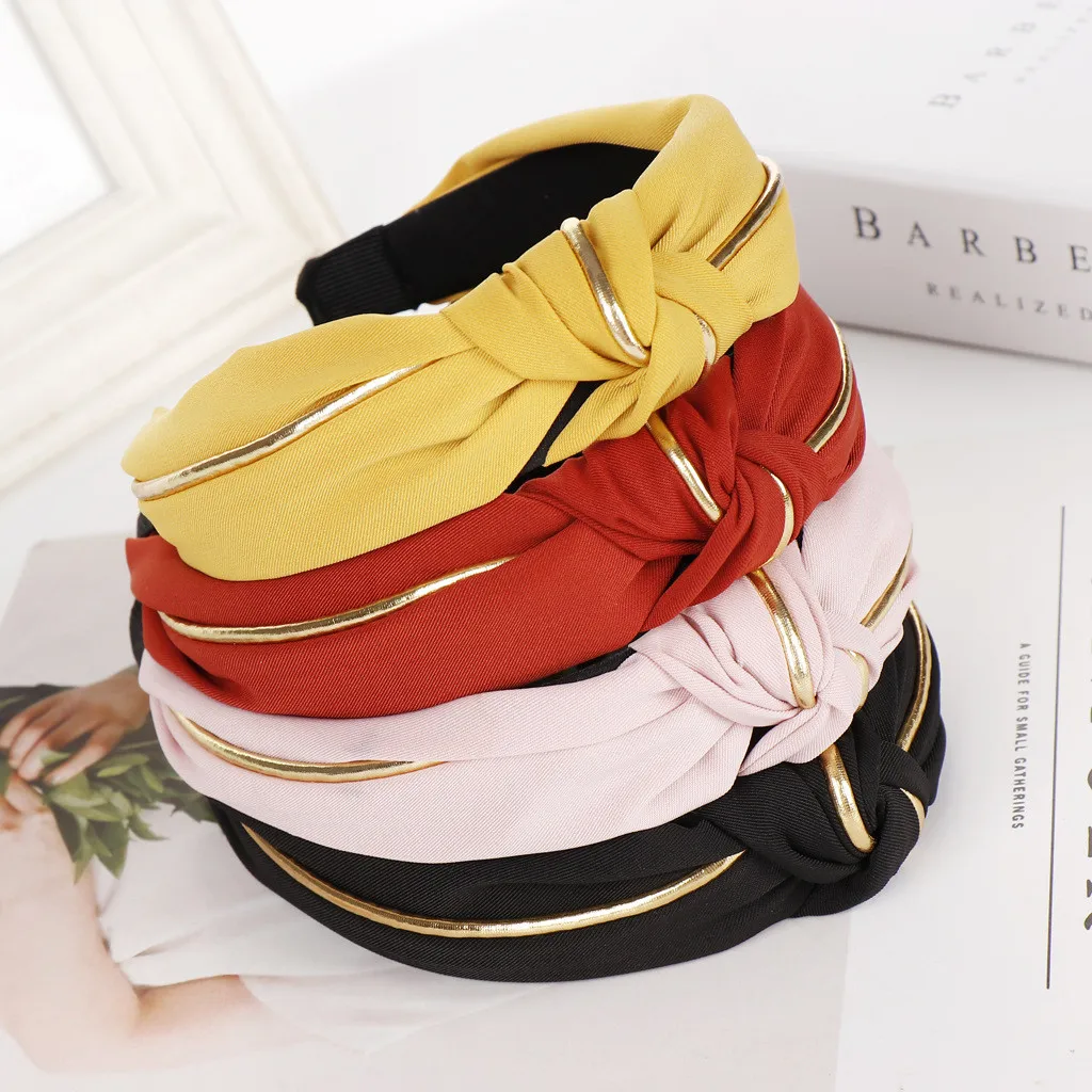 

2019 New Fashion Womens Ladies Headband Twist Hairband Bow Knot Cross Hair Head Hoop Simple Sweet Girls Hair Headband 5.2
