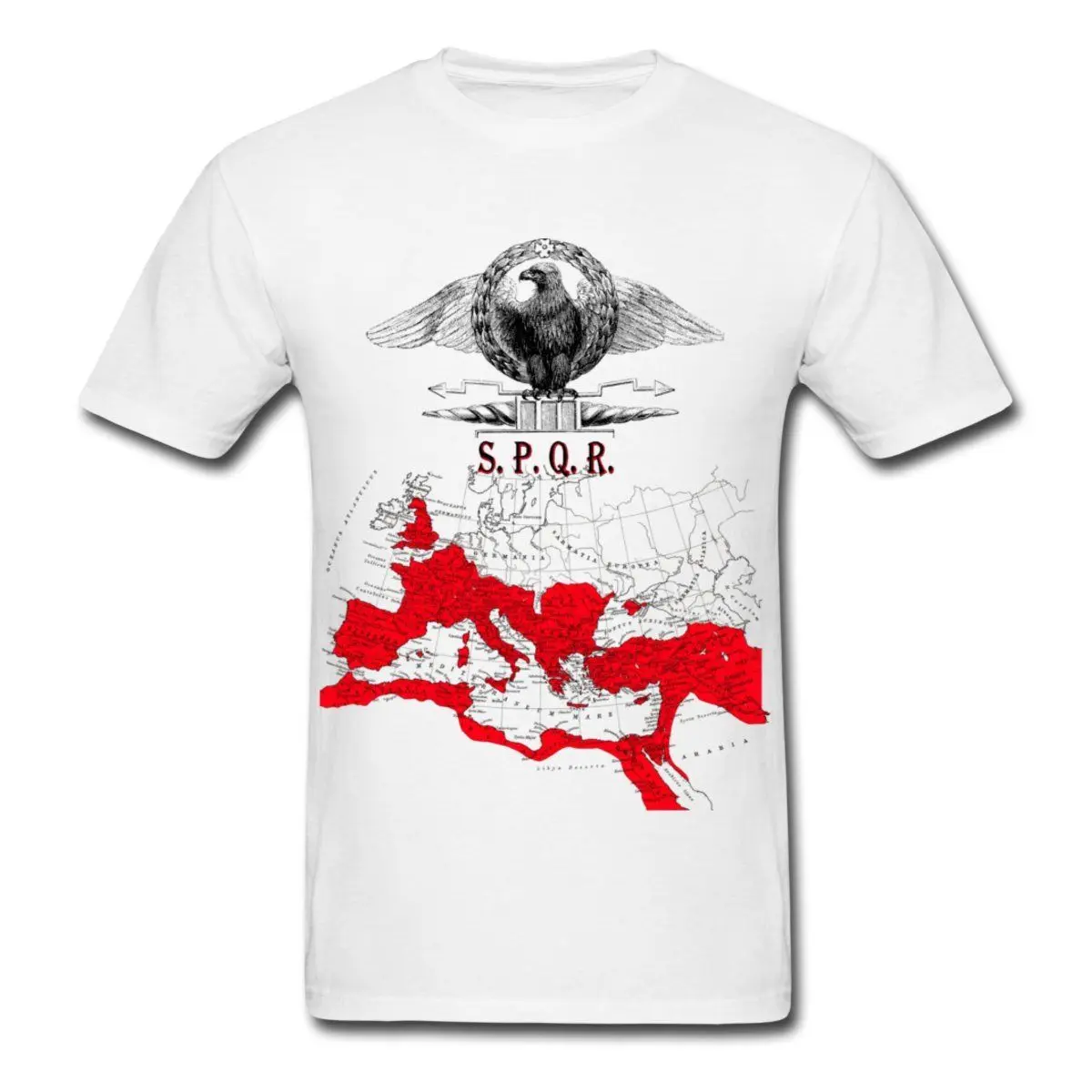 SPQR Roman Empire Map Men's T-Shirt by Sale 100 % Cotton T ShirtAdult T-Shirt Cotton