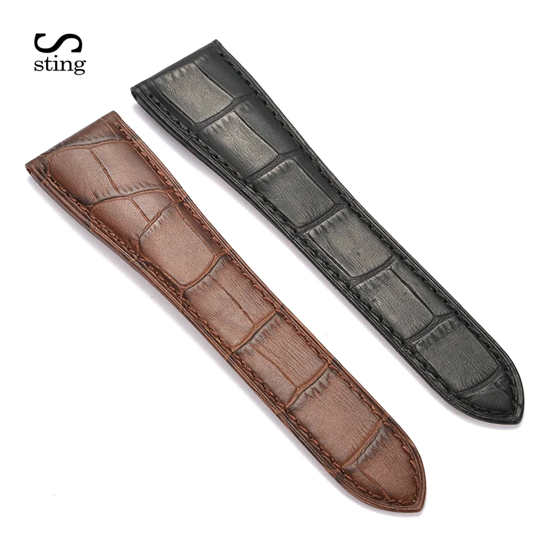 Flat Design Watch Band Bamboo Pattern Watch Accessories For Cartier