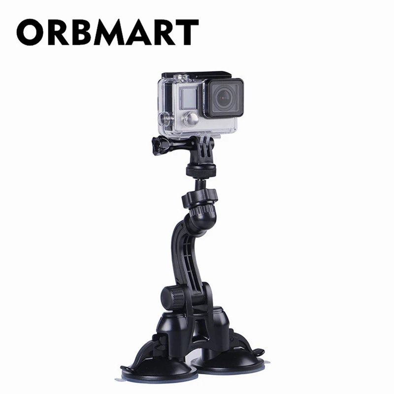 

ORBMART Strong Fixed Double Suction Cup Car Holder Frame Skeleton For Gopro Xiaomi Yi Mijia SJCAM EKEN SOOCOO Sport Camreras