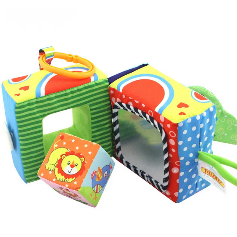 Новые красочные детские тканевый куб Creat погремушка мобильный кровать повесить подарок на день рождения развивающие игрушки мягкий