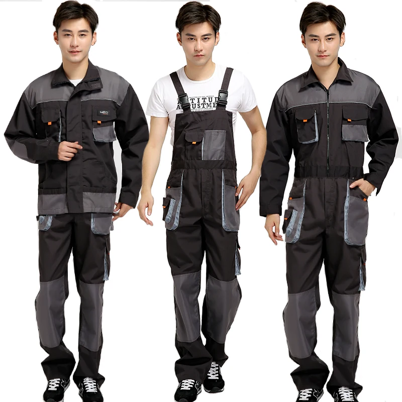 

2019 New Plus size Men Bib Working Overalls Male Work Wear uniforms Fashion Tooling Overalls Worker Repairman Strap Jumpsuits