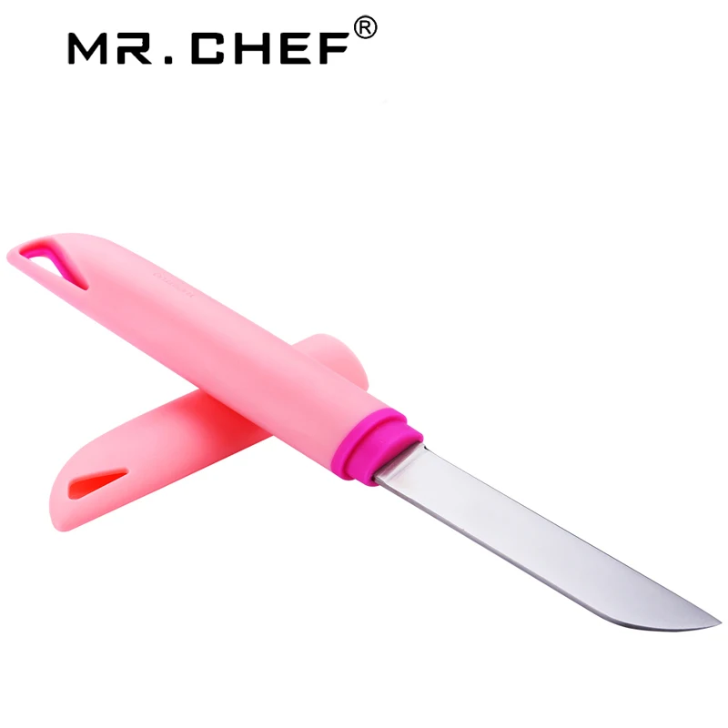 

Brand New 3.5" Girl's Paring Knife Fixed Blade Multi Grapefruit Knives Portable Kitchen Gadget Small Cute Tools Germany Steel