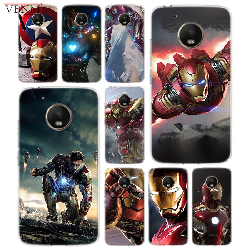 

Iron Man Patterned Soft Silicone TPU Case For Motorola G4 Play G5 G5S G6 Plus For MOTO E4 E5 Plus Play Gift Customized Cover