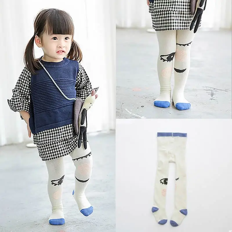 NEW Kids Warm Pantyhose Cartoon Eyes Baby Girl Cotton Fashion Tights Stockings
