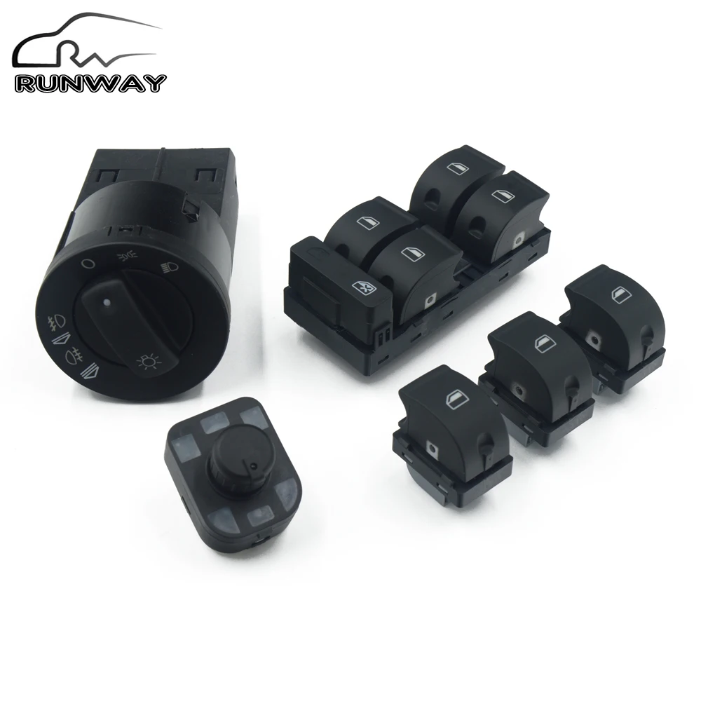 New Power Window Headlight Mirror Control Switch For Audi A4 S4 B6