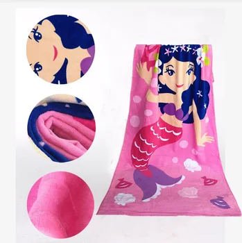

Drop ship Pink Mermaid 100% Cotton bath beach towel 150*75cm Absorbent Beach Towel adult Washcloth Swimwear Shower For Gift