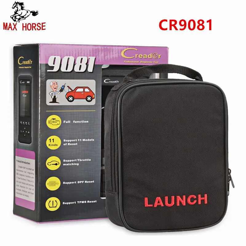 

Launch DIY Scanner CReader 9081 Full OBD2 Scanner/Scan Tool Diagnostic OBDII Code Reader+ABS Bleeding+Oil+EPB+BMS+SAS+DPF CR9081