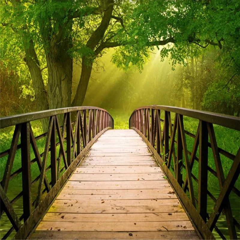 Natural Landscape Photo Wallpapers for Walls in Rolls Wooden Forest