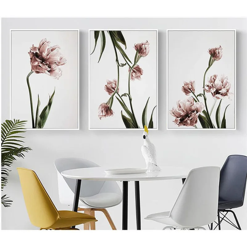 Home Decor Canvas Painting tulip flower Wall Art Picture Prints Modern Pictures for Living Room No Frame | Дом и сад