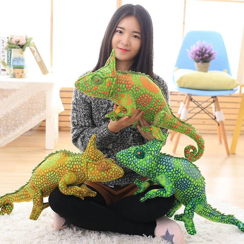 Brinquedos de Pelúcia Aniversário do Bebê Gigante Simulação Répteis Lagarto Camaleão Personalidade Animal Boneca Travesseiro Crianças Presente Natal 1 pc 80 cm 2 High Quality Brinquedos e hobbies