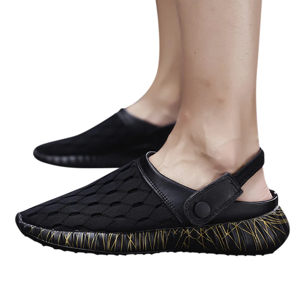 SAGACE, новые мужские сандалии Летняя дышащая мужская пляжная обувь модная повседневная обувь для мужчин, большие размеры 39-46, легкие сетчатые сандалии