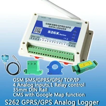 Метеостанция мониторинг температуры влажности скорости ветра и направления GSM GPRS аналоговый рекордер S262 с 4 аналоговыми входами