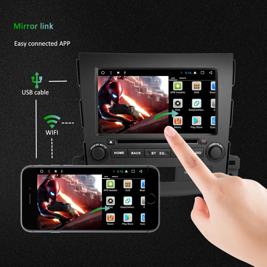 Flash Deal IPS DSP Android 9.0 4G RAM 64G 2 DIN Car GPS For Mitsubishi Outlander DVD PLAYER stereo RADIO receiver navigation tape recorder 27
