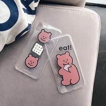 INS Korea super fire cute biscuit bear phone case For iphone Xs MAX XR X 6