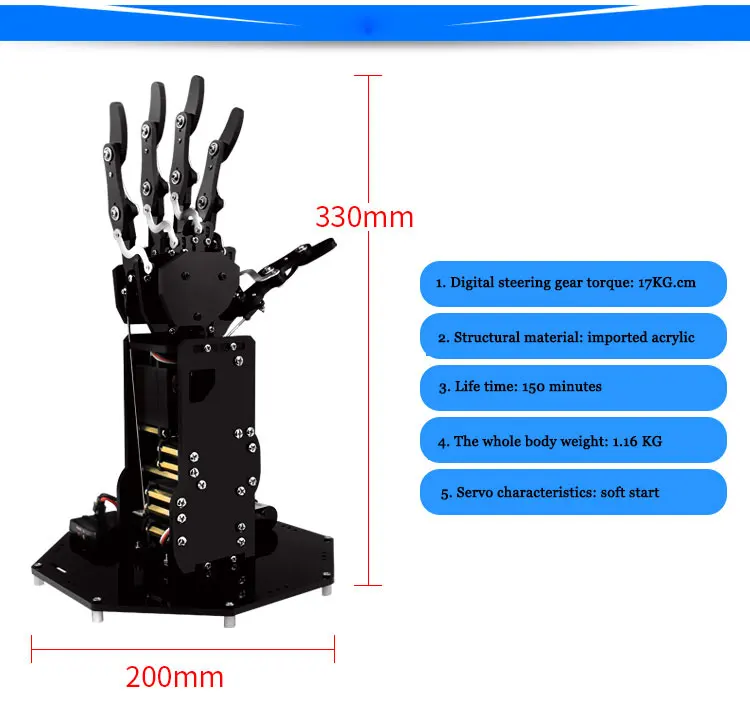 Bionic механический программируемый робот Exoskeleton ладонь вторичный Развивающий комплект/Uhand совместимый UNO Роботизированная рука высокотехнологичные игрушки