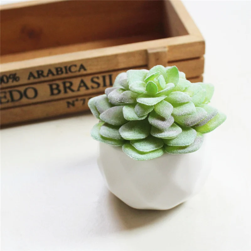 JAROWN Artificial Succulent Plant Bonsai Simulation Plastic Flower Wedding Home Room Desktop Placement Shop Window Display Decor (16)