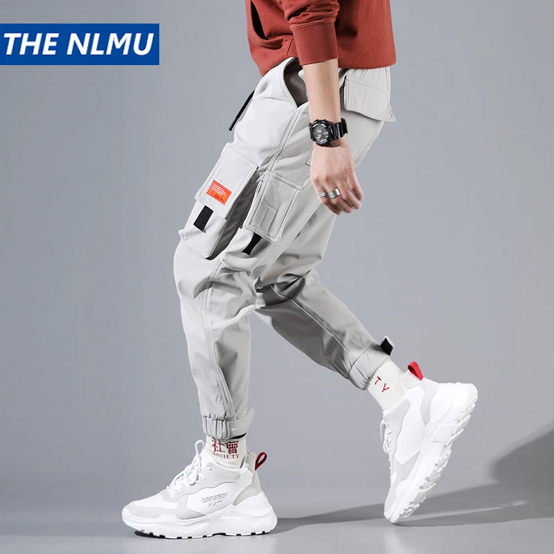 Hip Hip Cargo Pants Men Ankle Length Pants Men s Joggers Streetwear Solid Color 2019 Spring 1