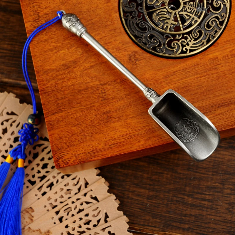 

Chinese Tea spoon Tea Scoop Coffee High Quality Alloy Long handle Tea Tools Chinese Kongfu Tea Accessories Tools