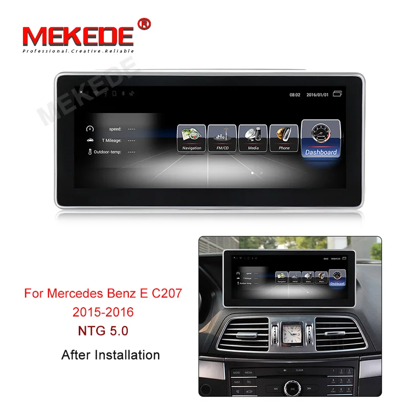 MEKEDE 3g ram 32G rom Android 7,1 4G LTE Автомобильный мультимедийный плеер для Mercedes Benz E class W207 C207 A207 gps навигация радио - Цвет: 2015-2016 NTG 5.0